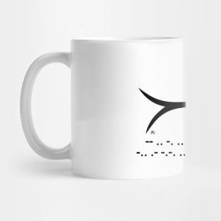 Minimalist Dachshund with morse code Mug